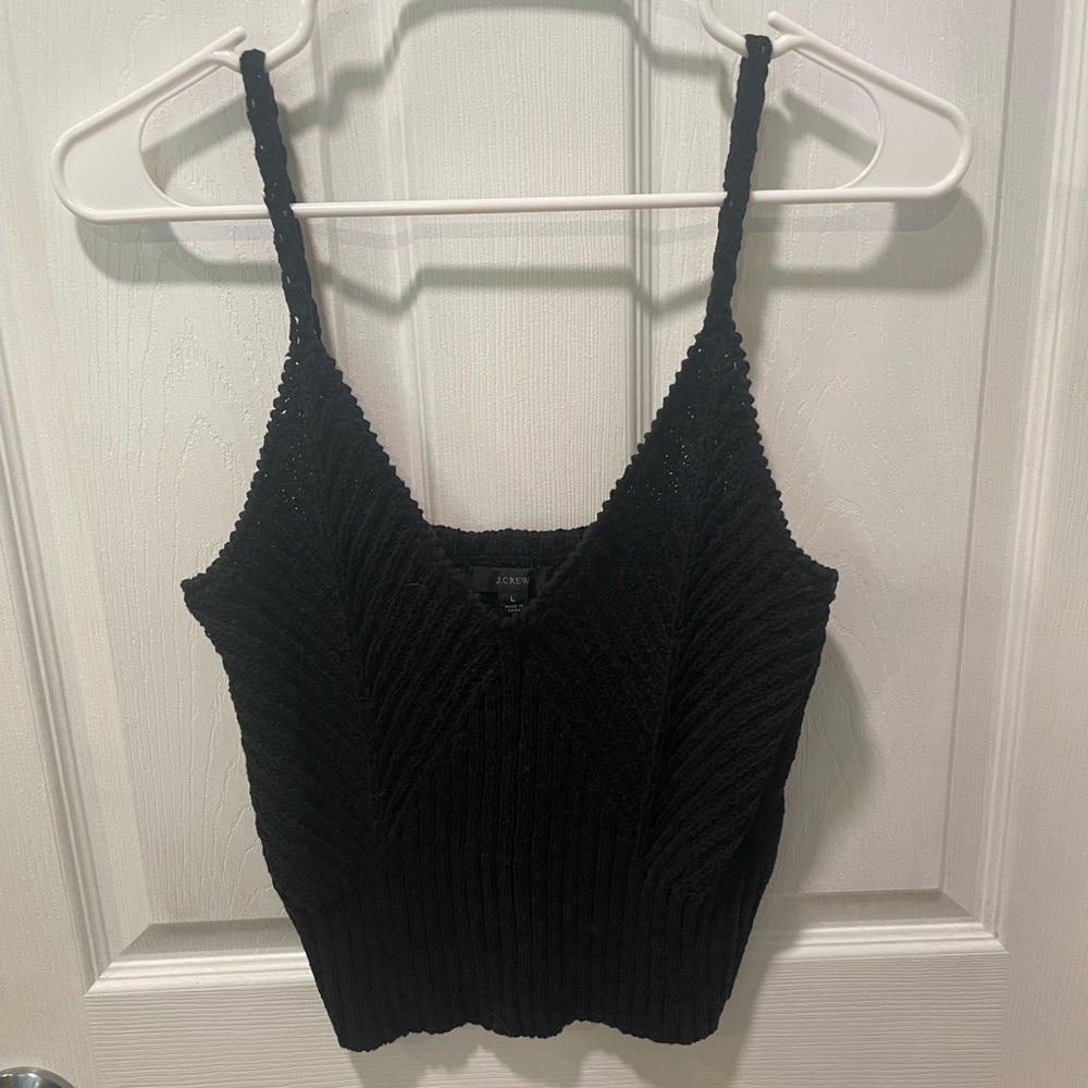 J.Crew Crochet Cropped Tank, Size L